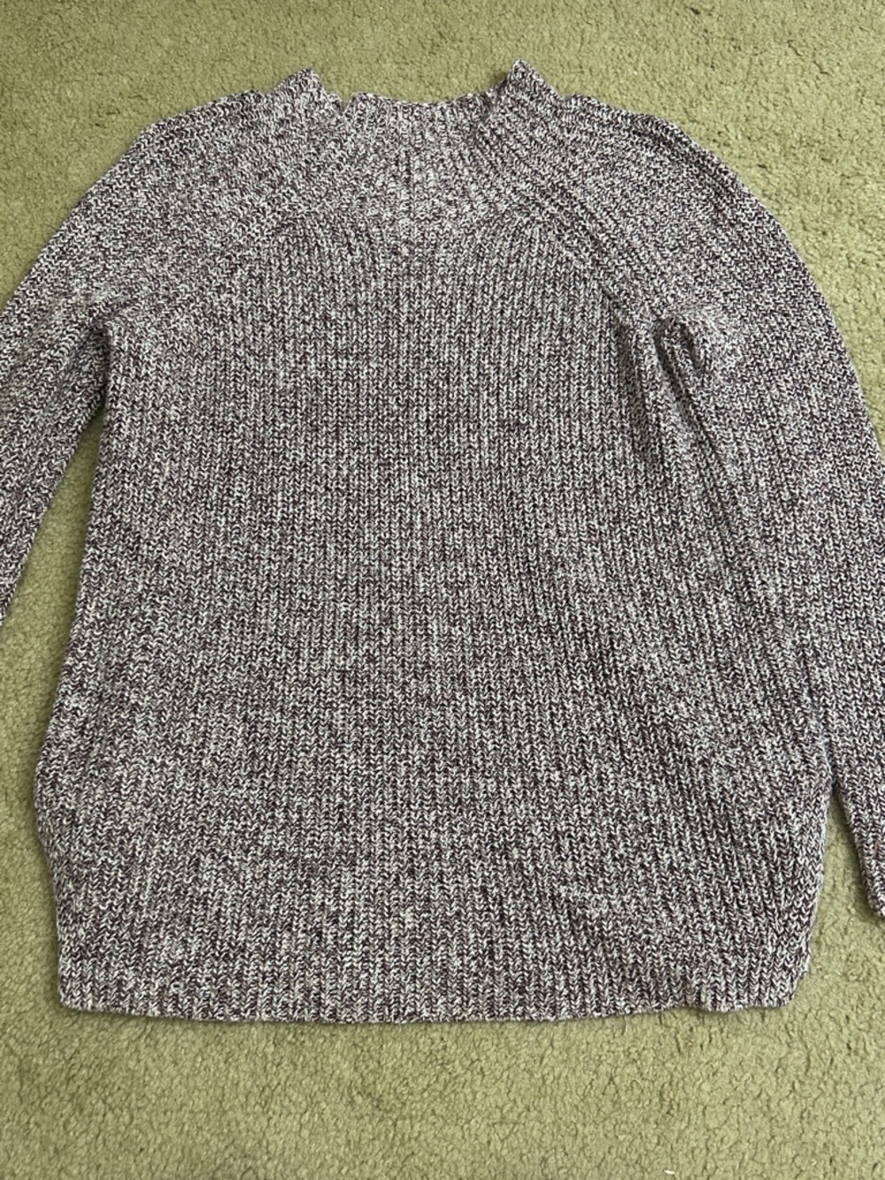 Loft Cozy Marled Knit Crewneck Sweater